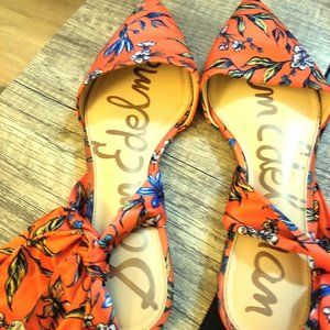 Orange Strappy Sam Edelman Flats